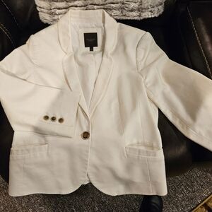 Women's SIZE L Fulled White Lined BLAZER  From "The LIMITED"